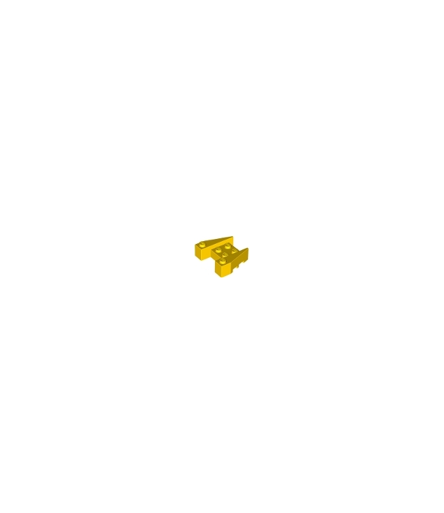 LEGO - Wig 3 1/2 x 4 met nopinkepingen - Yellow | N