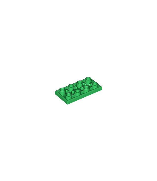 LEGO - Tegel, gemodificeerd 2 x 4 omgekeerd - Green | N