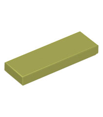 LEGO - Tegel 1 x 3 - Olive Green | N - Thumbnail