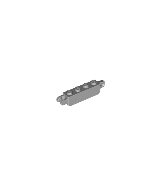 LEGO - Scharniersteen 1 x 4 vergrendelend met 1 vinger verticaal uiteinde en 2 vingers verticaal uiteinde, 9 tanden (30387) - Light Bluish Gray | N