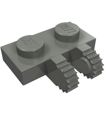 LEGO - Scharnierplaat 1 x 2 vergrendelend met 2 vingers aan zijkant en 9 tanden - Dark Bluish Gray | N - Thumbnail
