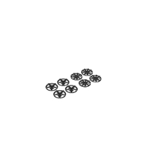LEGO - Wielkap 5-spaaks en 9-spaaks voor wiel 72206pb01, 8 stuks in zak - 4 van elk (multipack) - Black | N - Thumbnail