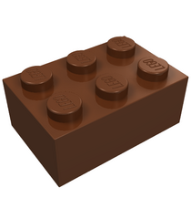 LEGO - Steen 2 x 3 - Reddish Brown | N - Thumbnail