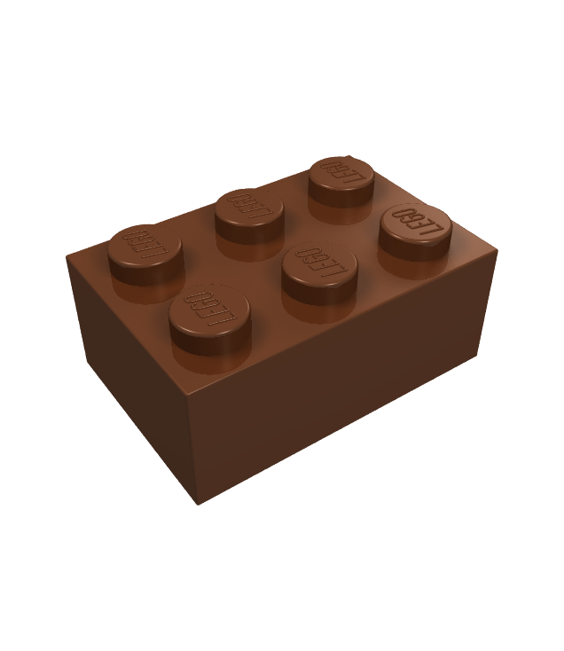 LEGO - Steen 2 x 3 - Reddish Brown | N