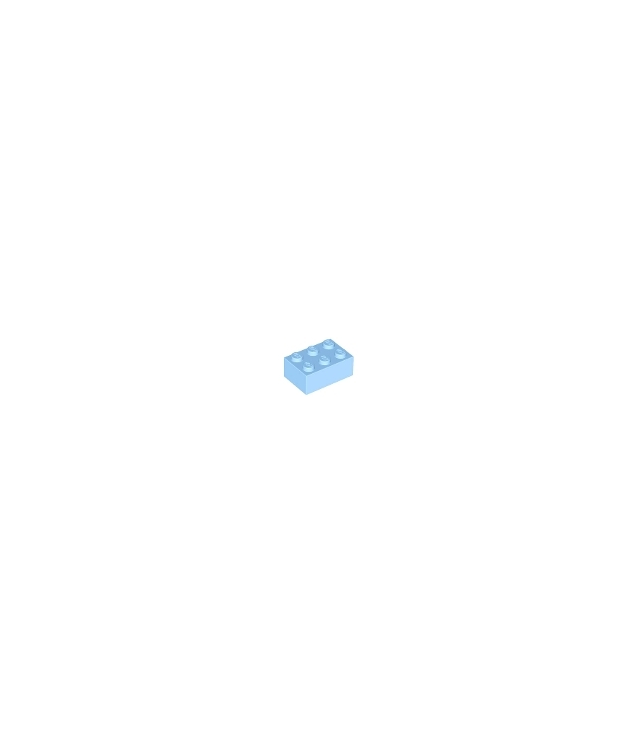 LEGO - Steen 2 x 3 - Bright Light Blue | N