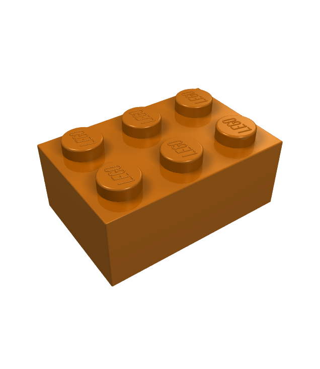 LEGO - Steen 2 x 3 - Dark Orange | N