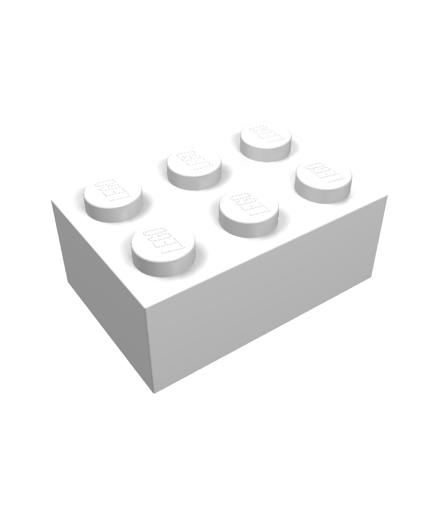 LEGO - Steen 2 x 3 - White | N