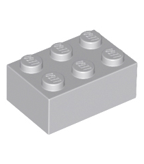 LEGO - Steen 2 x 3 - Light Bluish Gray | N - Thumbnail