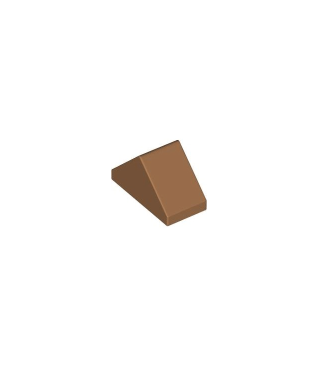 LEGO - Helling 45 graden 2 x 1 dubbel met onderop een nophouder - Medium Nougat | N