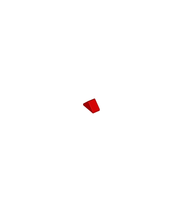 LEGO - Helling 45 graden 2 x 1 dubbel met onderop een nophouder - Red | N