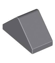 LEGO - Helling 45 graden 2 x 1 dubbel met onderop een nophouder - Dark Bluish Gray | N - Thumbnail