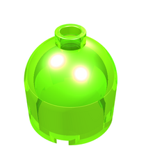 LEGO - Steen, rond 2 x 2 x 1 2/3 koepelvormige bovenkant - Trans-Bright Green | N - Thumbnail