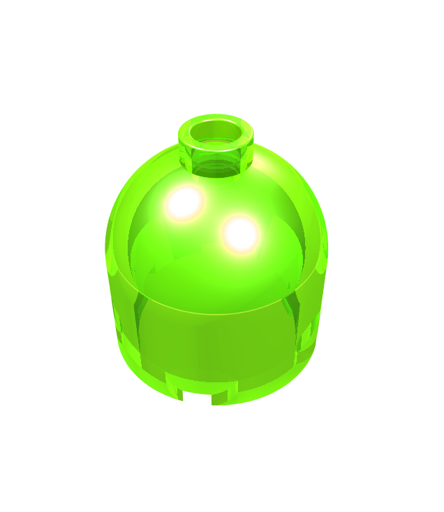 LEGO - Steen, rond 2 x 2 x 1 2/3 koepelvormige bovenkant - Trans-Bright Green | N
