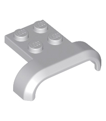 LEGO - Voertuig, spatbord 4 x 3 x 1 met gebogen boog - Light Bluish Gray | N - Thumbnail