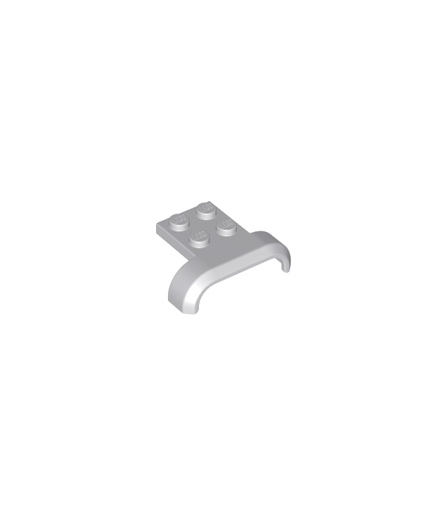 LEGO - Voertuig, spatbord 4 x 3 x 1 met gebogen boog - Light Bluish Gray | N