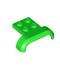 LEGO - Voertuig, spatbord 4 x 3 x 1 met gebogen boog - Bright Green | N - Thumbnail