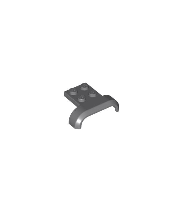 LEGO - Voertuig, spatbord 4 x 3 x 1 met gebogen boog - Dark Bluish Gray | N
