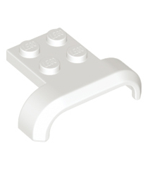 LEGO - Voertuig, spatbord 4 x 3 x 1 met gebogen boog - White | N - Thumbnail