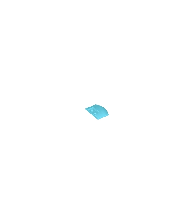 LEGO - Wig 3 x 4 x 2/3 driedubbel gebogen - Medium Azure | N