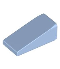 LEGO - Helling 18 graden 2 x 1 x 2/3 - Bright Light Blue | N - Thumbnail