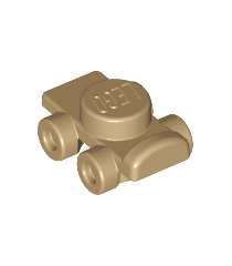 LEGO - Minifiguur-voetuitrusting rolschaats - Dark Tan | N - Thumbnail