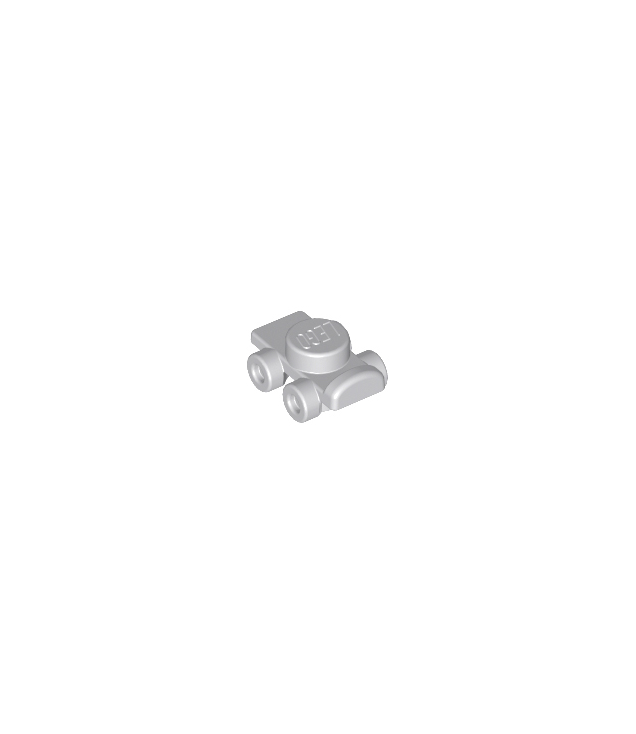 LEGO - Minifiguur-voetuitrusting rolschaats - Light Bluish Gray | N