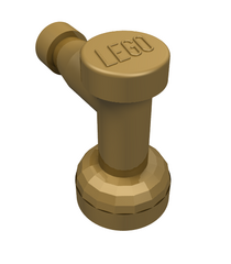 LEGO - Kraan 1 x 1 zonder gat aan tuituiteinde - Pearl Gold | N - Thumbnail