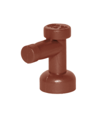 LEGO - Kraan 1 x 1 zonder gat aan tuituiteinde - Reddish Brown | N - Thumbnail
