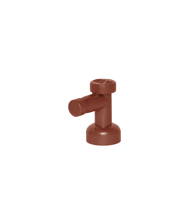 LEGO - Kraan 1 x 1 zonder gat aan tuituiteinde - Reddish Brown | N