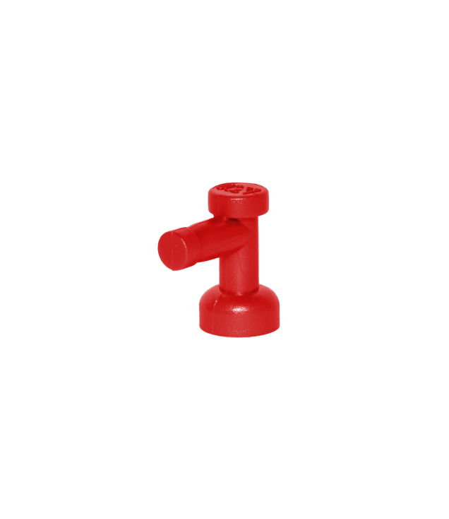 LEGO - Kraan 1 x 1 zonder gat aan tuituiteinde - Red | N