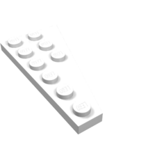 LEGO - Wig, plaat 6 x 3 links - White | N - Thumbnail