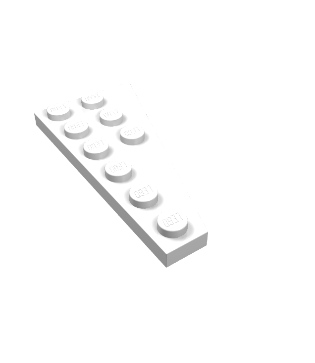 LEGO - Wig, plaat 6 x 3 links - White | N