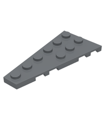 LEGO - Wig, plaat 6 x 3 links - Dark Bluish Gray | N - Thumbnail