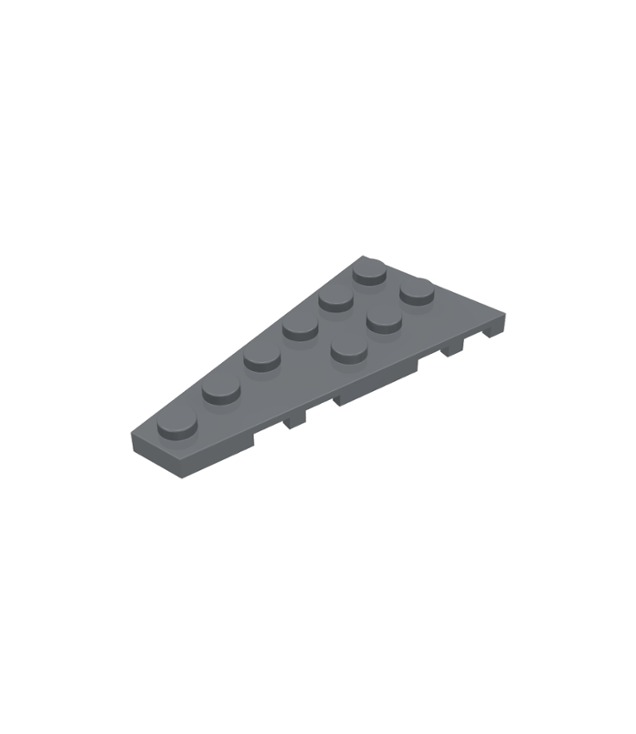 LEGO - Wig, plaat 6 x 3 links - Dark Bluish Gray | N