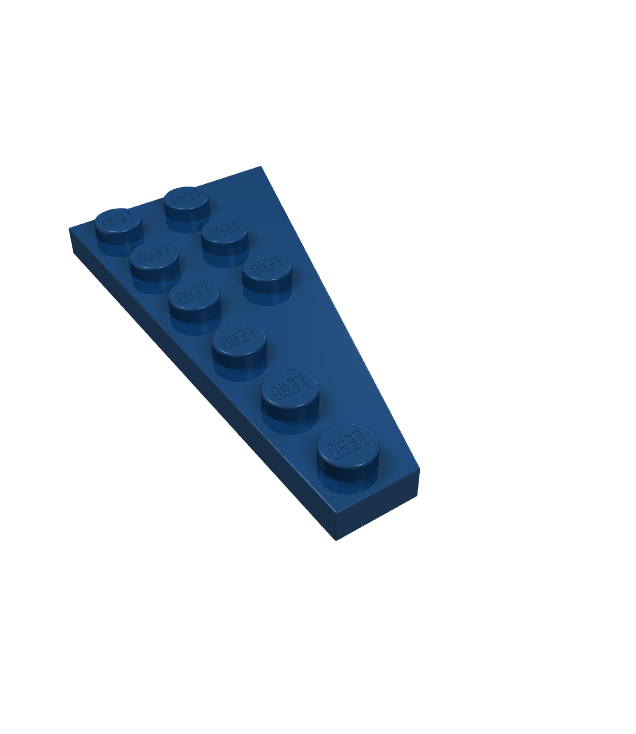 LEGO - Wig, plaat 6 x 3 links - Dark Blue | N