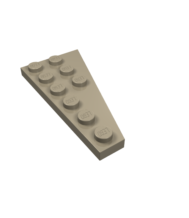 LEGO - Wig, plaat 6 x 3 links - Dark Tan | N