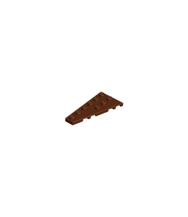 LEGO - Wig, plaat 6 x 3 links - Reddish Brown | N