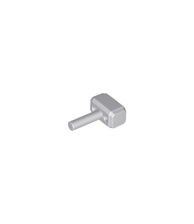 LEGO - Minifiguur-accessoire, gereedschap hamer (Mjolnir / voorhamer) - Light Bluish Gray | N