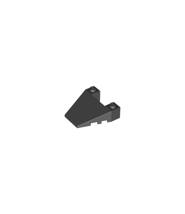 LEGO - Wig 4 x 4 taps toelopend met nopinkepingen - Black | N