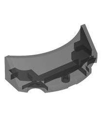 LEGO - Ruit 2 x 4 x 1 gebogen - Trans-Black | N - Thumbnail
