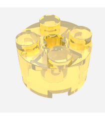 LEGO - Steen, rond 2 x 2 met as-gat - Trans-Yellow | N - Thumbnail