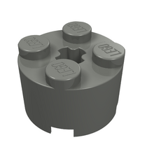 LEGO - Steen, rond 2 x 2 met as-gat - Dark Bluish Gray | N - Thumbnail