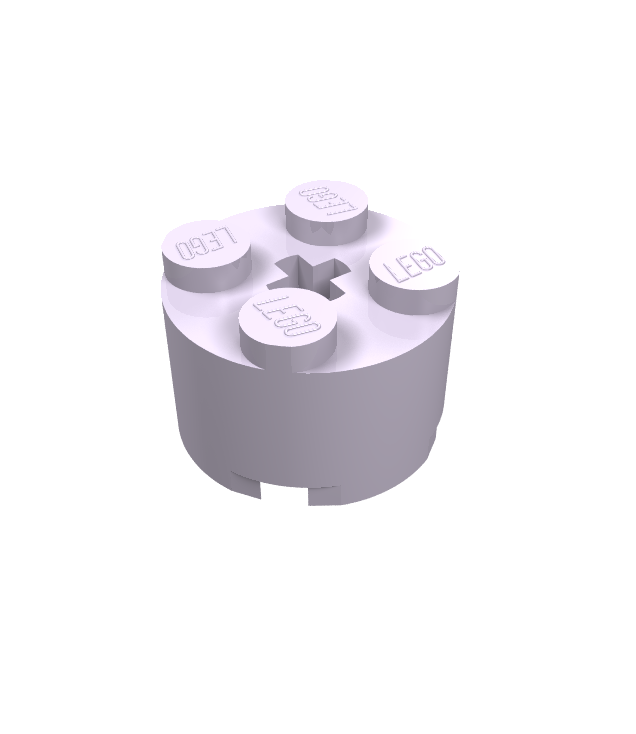 LEGO - Steen, rond 2 x 2 met as-gat - Lavender | N