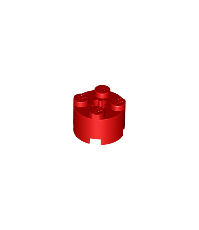 LEGO - Steen, rond 2 x 2 met as-gat - Red | N