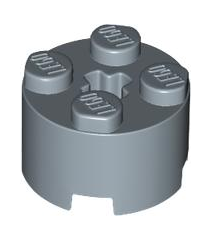 LEGO - Steen, rond 2 x 2 met as-gat - Sand Blue | N - Thumbnail