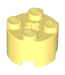 LEGO - Steen, rond 2 x 2 met as-gat - Bright Light Yellow | N - Thumbnail