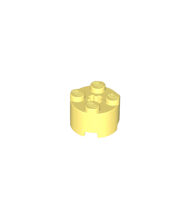 LEGO - Steen, rond 2 x 2 met as-gat - Bright Light Yellow | N