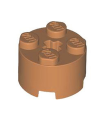 LEGO - Steen, rond 2 x 2 met as-gat - Medium Nougat | N - Thumbnail