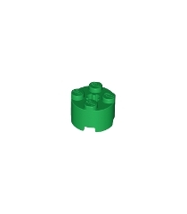 LEGO - Steen, rond 2 x 2 met as-gat - Green | N - Thumbnail