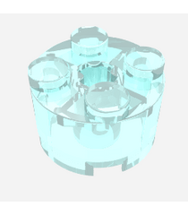 LEGO - Steen, rond 2 x 2 met as-gat - Trans-Light Blue | N - Thumbnail
